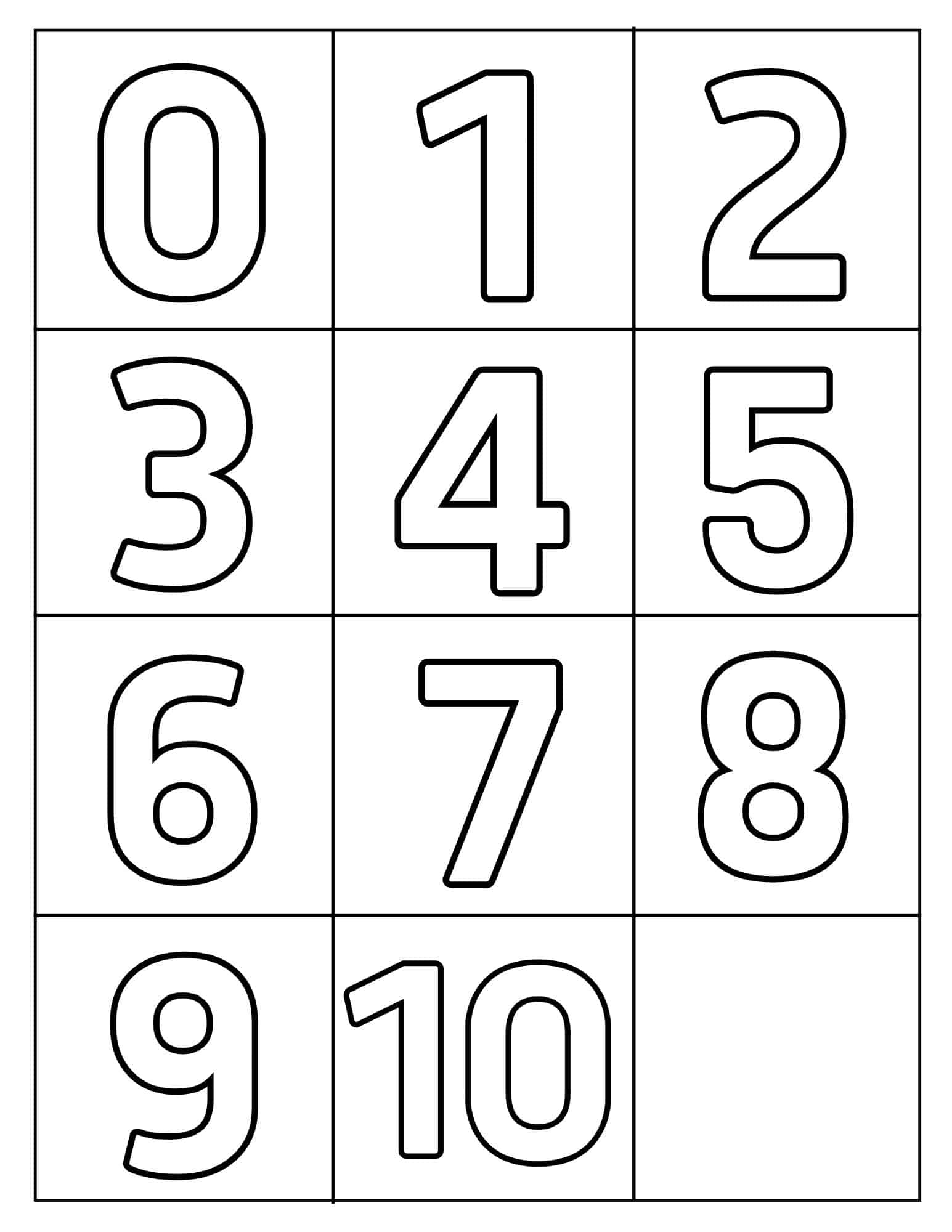 0-10 Printable Numbers (Free Templates In All Sizes) with regard to Printable Numbers 1-10