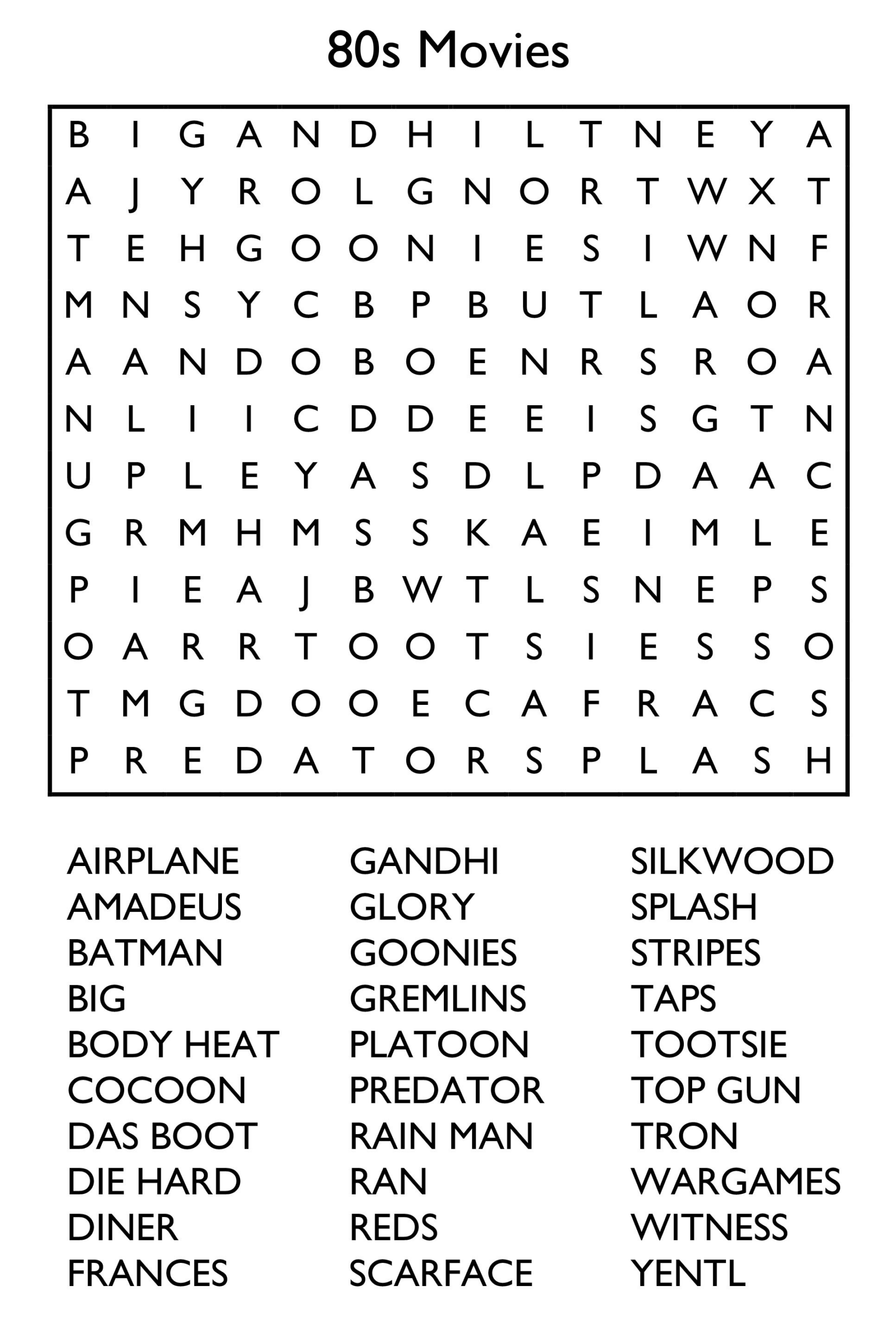 10 Free Printable Word Search Puzzles pertaining to Printable Word Puzzles For Seniors
