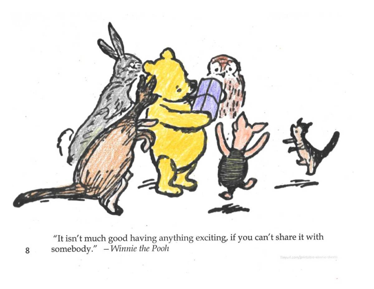 10 Printable Classic Winnie The Pooh Coloring Sheets - Hubpages regarding Printable Vintage Winnie The Pooh