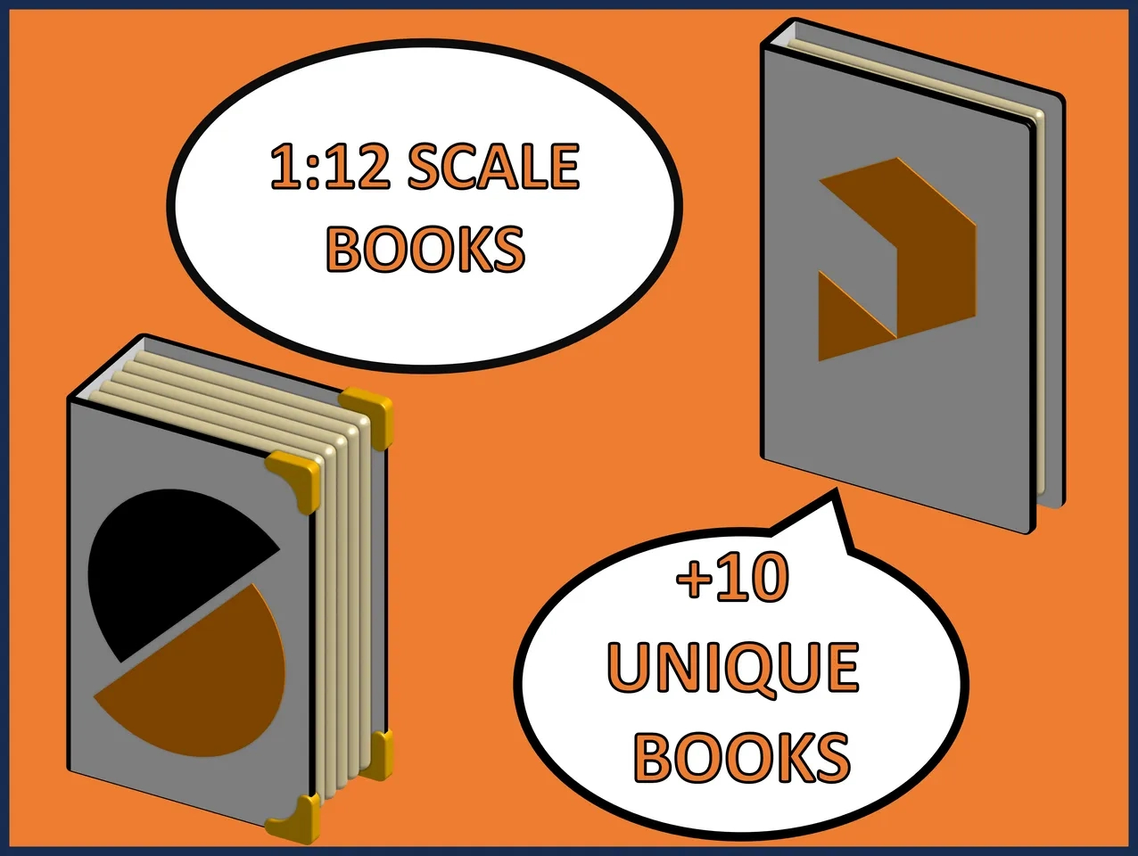 10 Unique Miniature Books (1:12 Scale)! ≈ | Download Free Stl pertaining to 1-12 Scale Free Printables