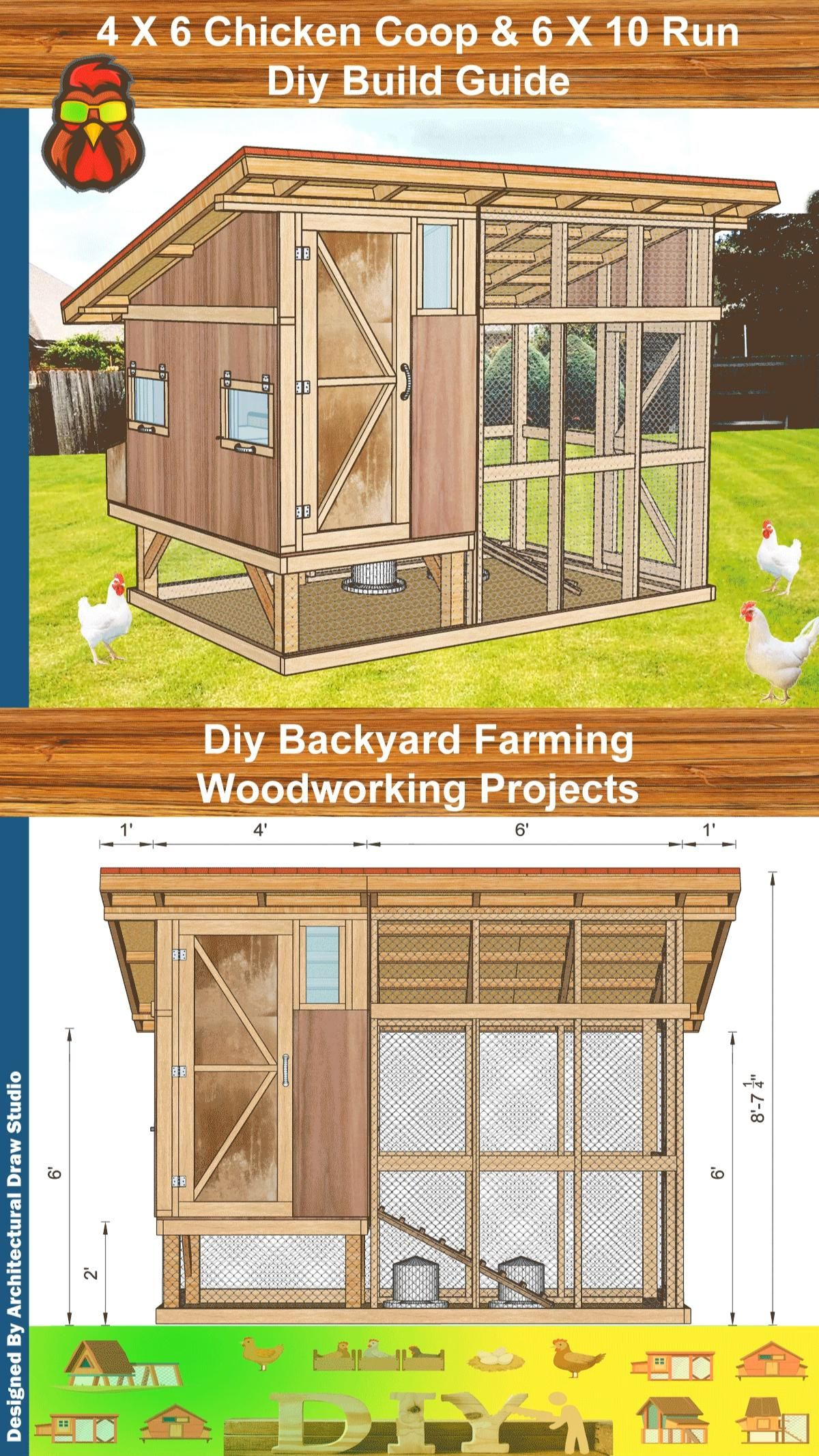 110 Coop Building Plans Ideas To Save Today | Coop, Chickens pertaining to Free Printable Blueprint Chicken Coop Plans