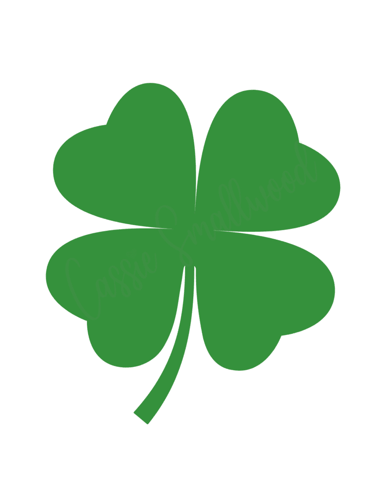 12 Cute Four Leaf Clover Printable Templates (Free!) - Cassie for 4 Leaf Clover Free Printable