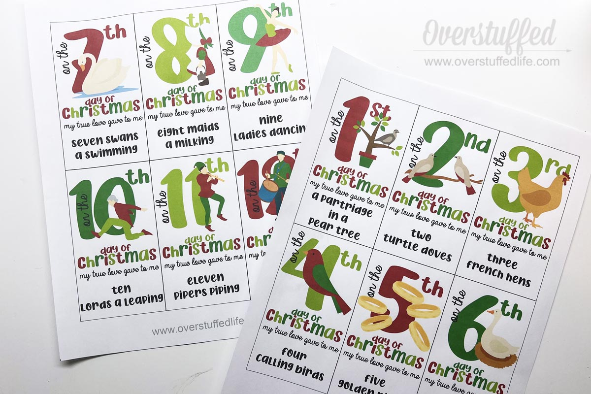 12 Days Of Christmas Gift Ideas + Free Printable Tags within 12 Days of Christmas Printable Tags