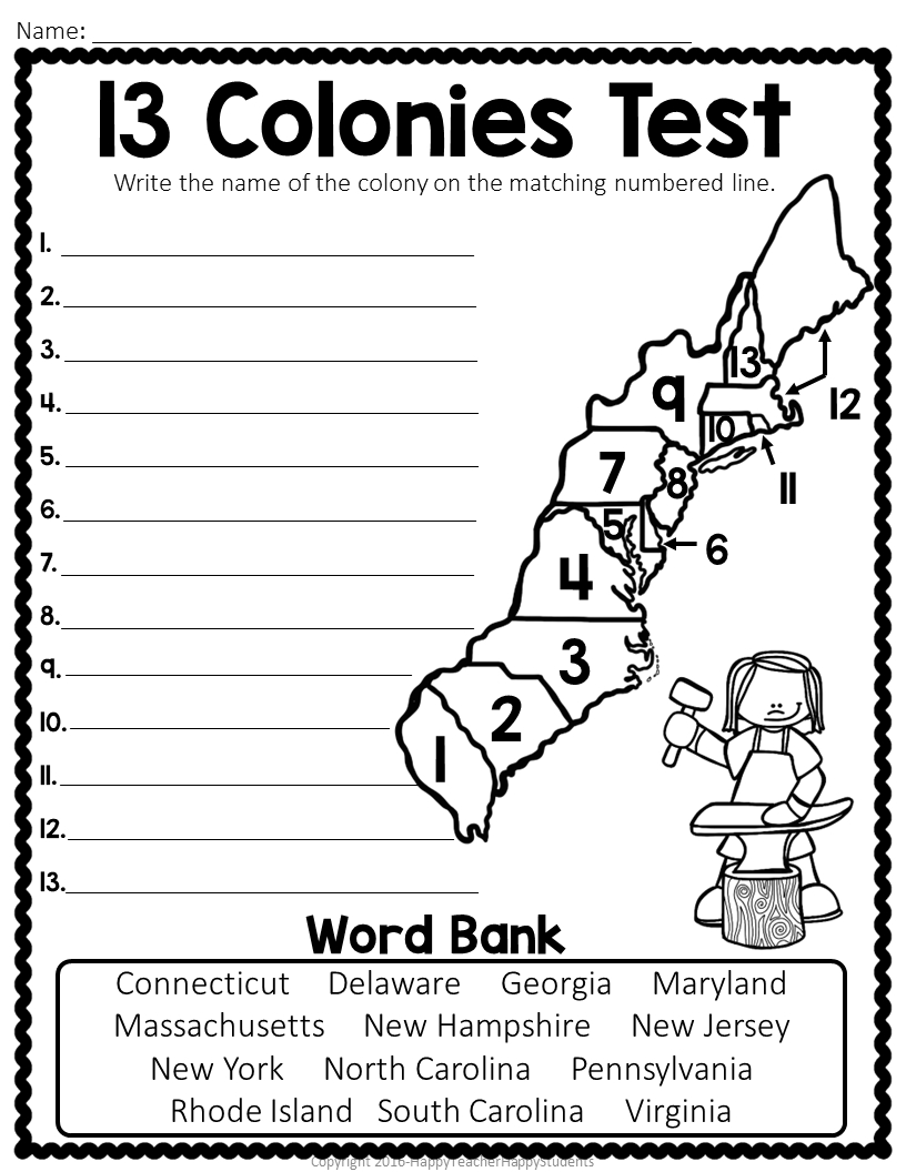 13 Colonies Map Quiz, 13 Colonies Map Worksheet, Blank 13 Colonies pertaining to Printable Map of the Thirteen Colonies