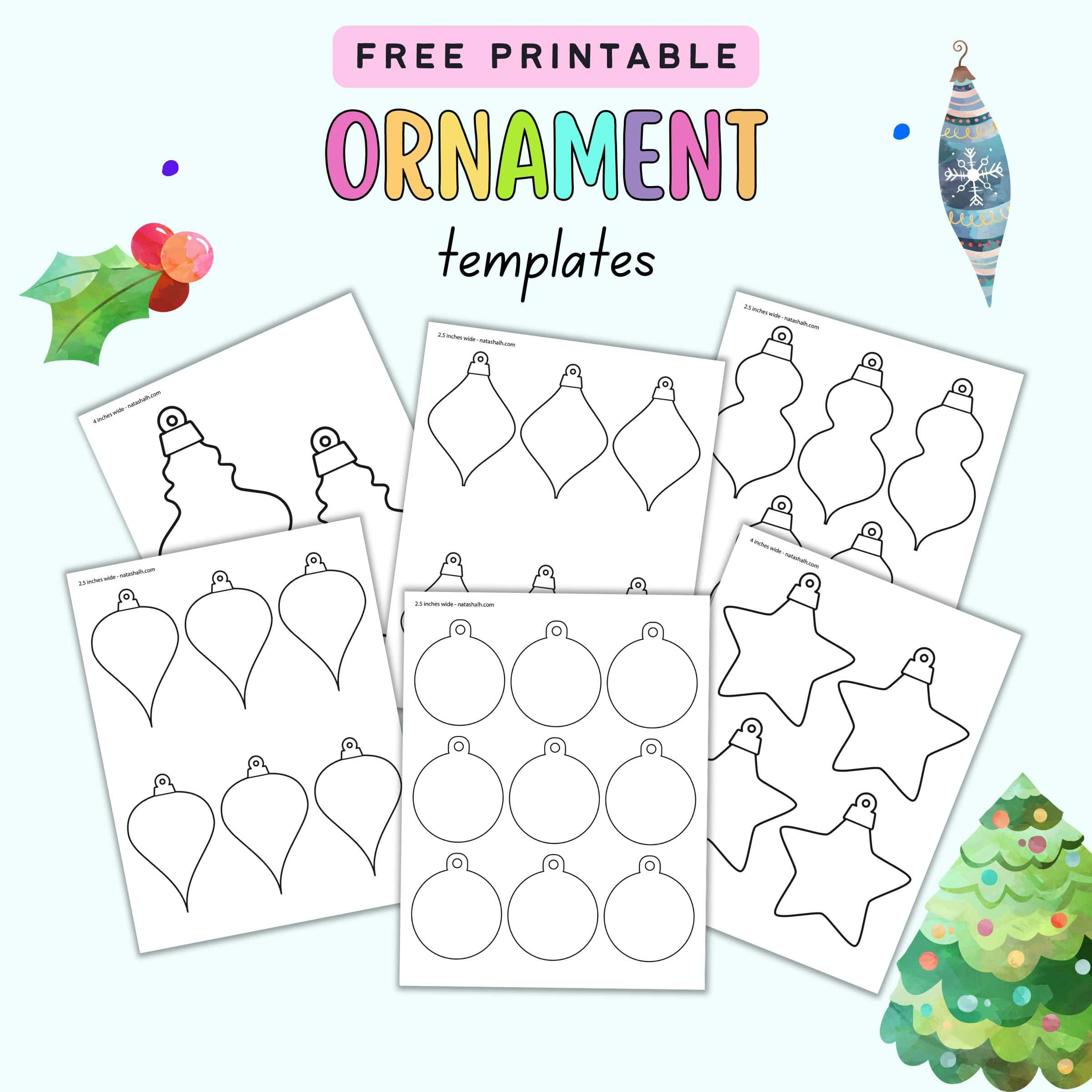 13+ Free Printable Christmas Ornament Templates - The Artisan Life pertaining to Free Printable Printable Christmas Templates