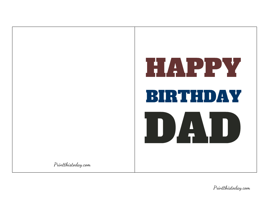 18 Cute And Elegant Free Printable Birthday Cards For Dad intended for Birthday Card For Dad Printable