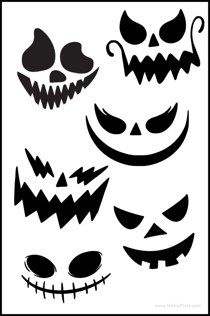 25 Free Creepy Jack O'Lantern Faces Printable Stencils - Np regarding Scary Jack O Lantern Faces Printable