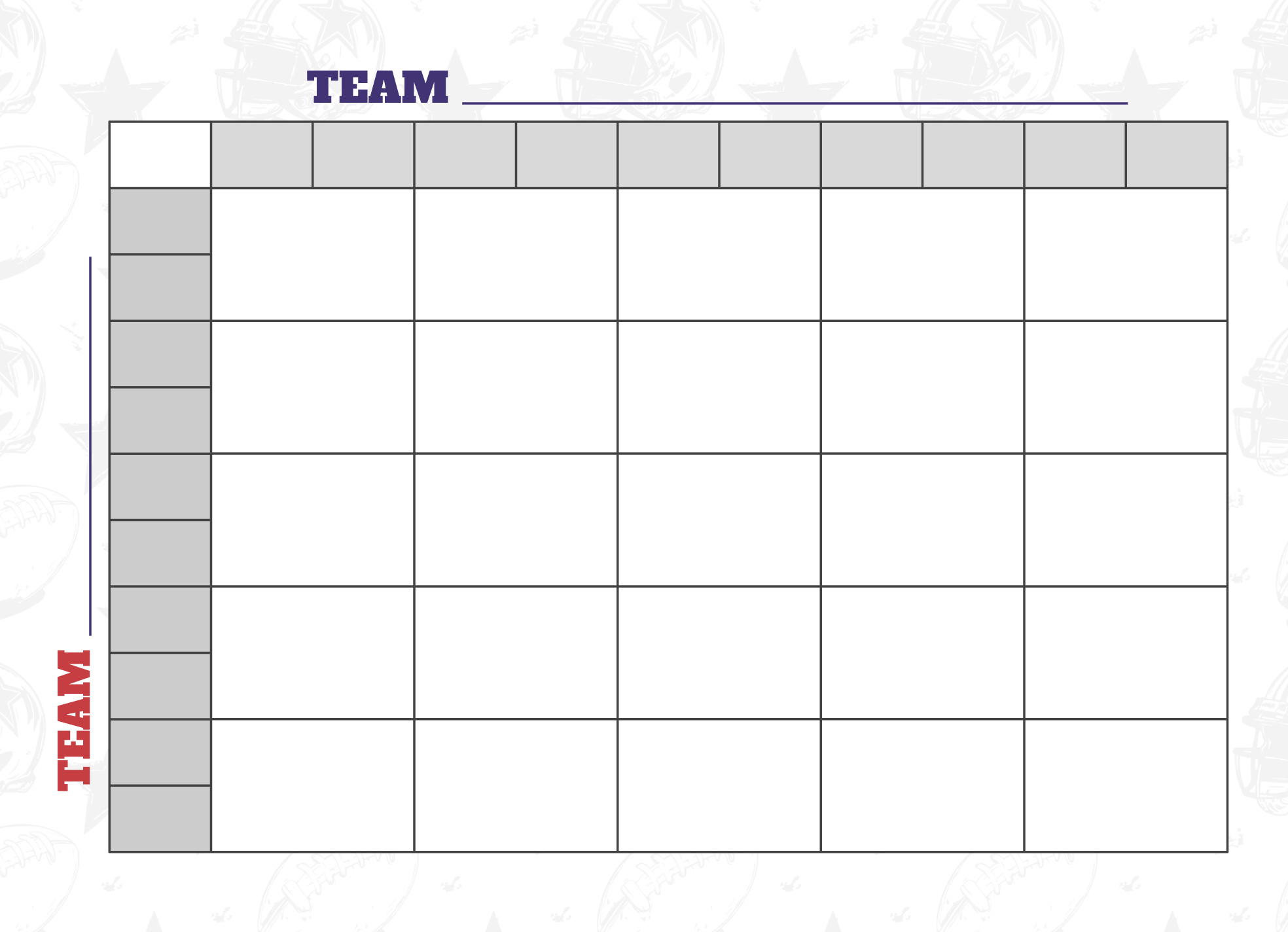 25 Square Football Grid Free Google Docs Template - Gdoc.io with regard to 25 Square Football Pool Printable