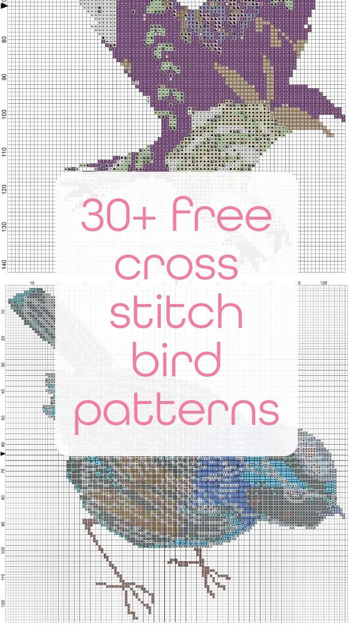 30+ Free Cross Stitch Bird Patterns intended for Beginner Cross Stitch Patterns Free Printable