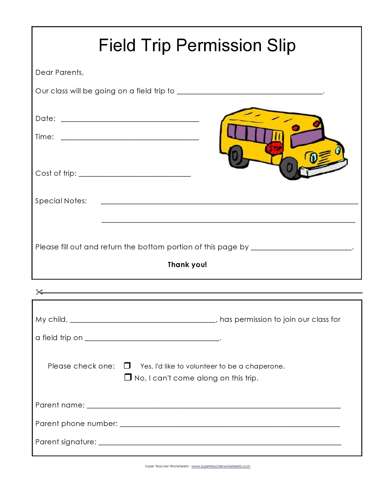 30 Permission Slip Templates (Field Trip, Scouts, Generic) throughout Printable Field Trip Permission Slip Template