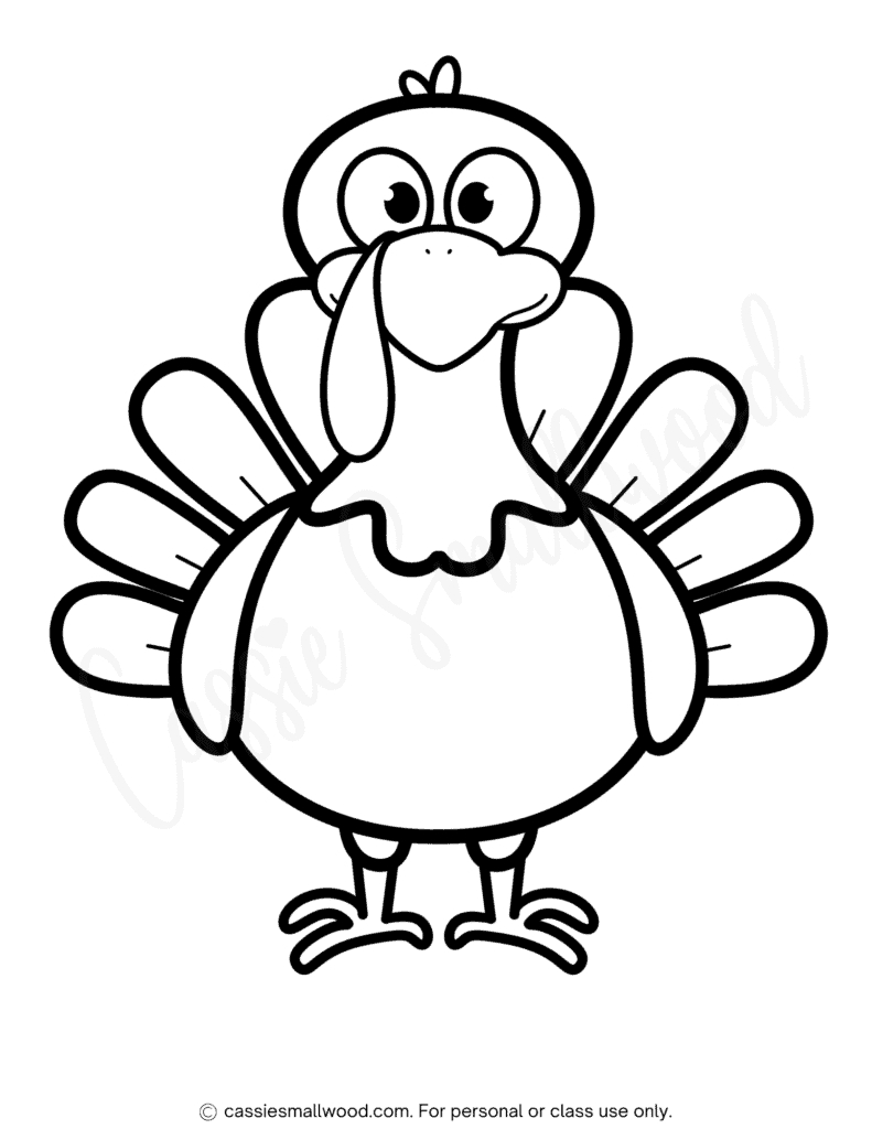 31 Cutest Turkey Templates - Cassie Smallwood in Large Printable Turkey Template