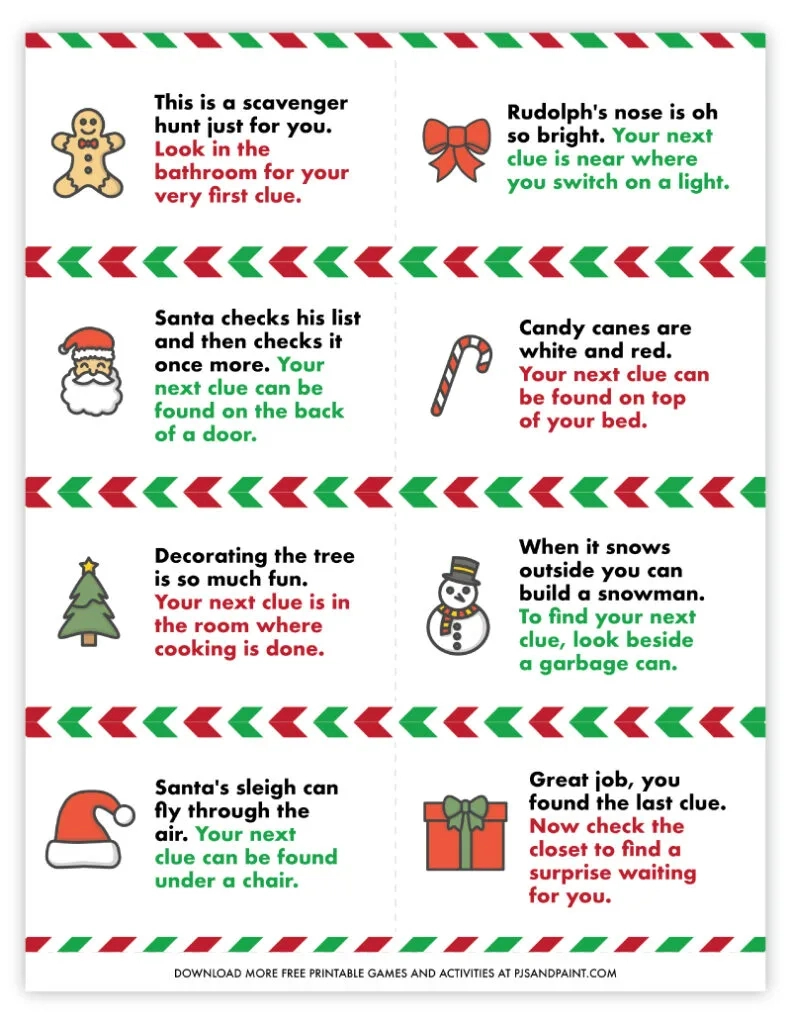 37 Free Printable Christmas Games And Activities - Pjs And Paint inside Free Printable Christmas Party Games