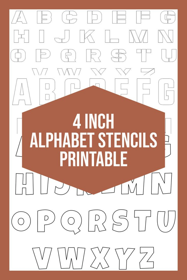 4 Inch Alphabet Stencils Printable inside 4 Inch Letter Stencils Printable