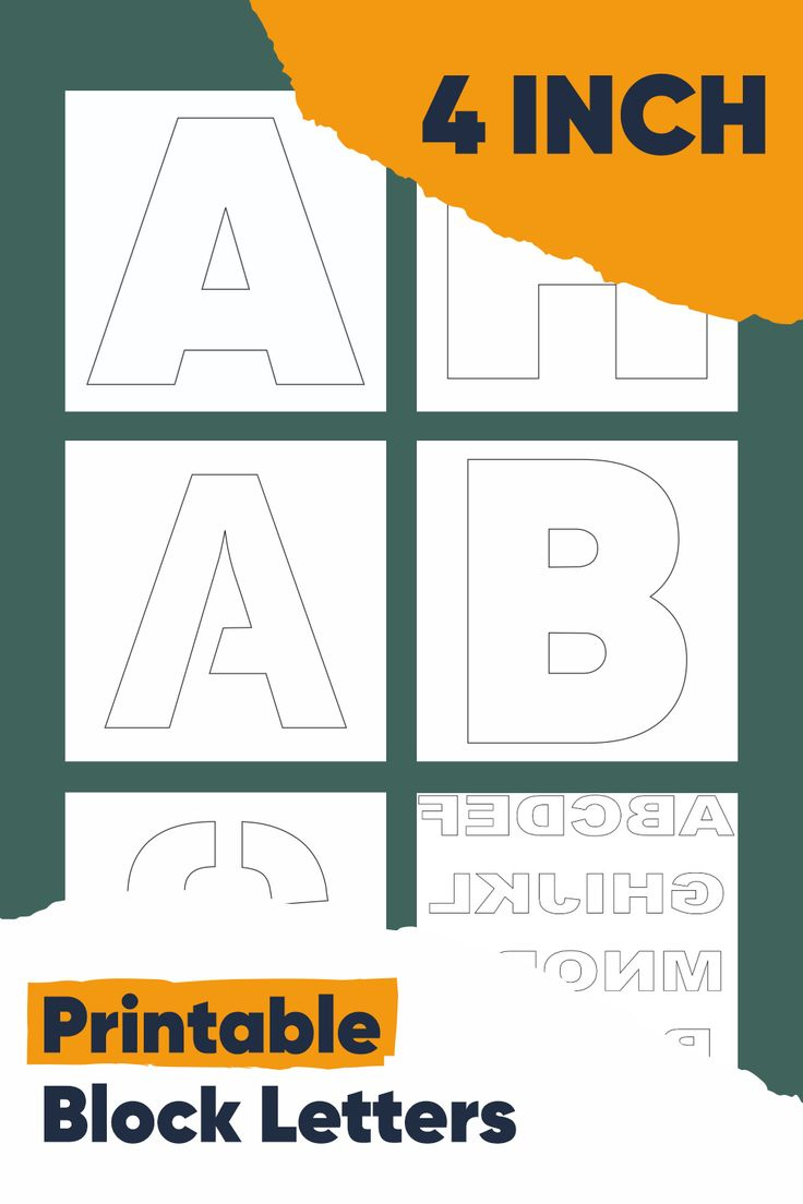 4 Inch Block Letters - 13 Free Pdf Printables | Printablee pertaining to 4 Inch Letter Stencils Printable