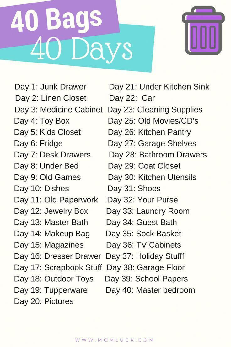 40 Bags In 40 Days Free Printable-Take The Challenge inside 40 Bags In 40 Days Printable
