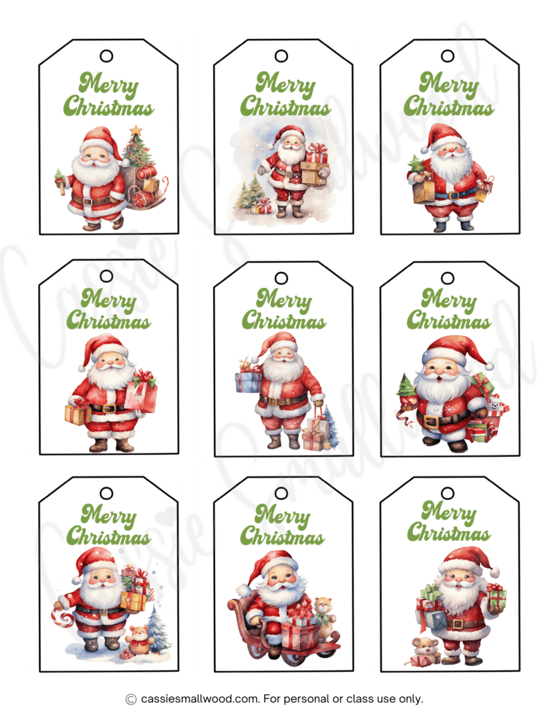 400+ Cutest Printable Christmas Tags (Free Pdf) - Cassie Smallwood regarding Free Printable Secret Santa Gift Tags