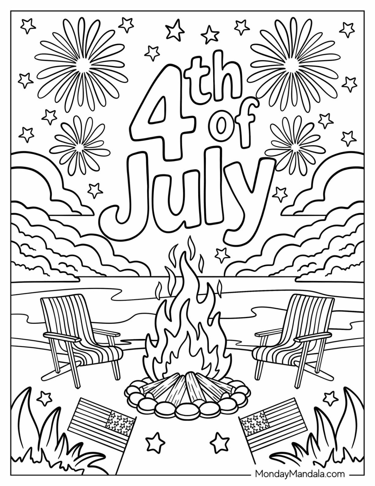 4Th Of July Coloring Pages (55 Free Pdf Printables) for 4th of July Printable Pictures
