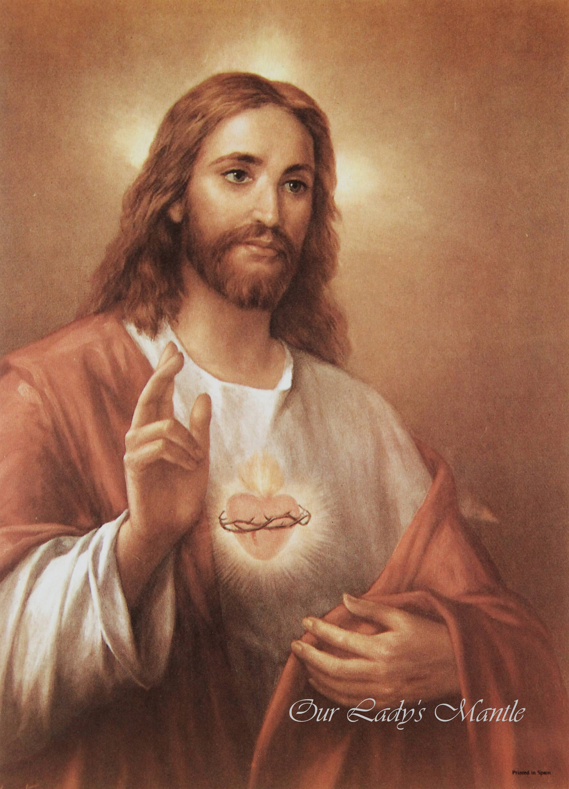 5-1/4X7-1/4 Catholic Sacred Heart Of Jesus Print Picturela pertaining to Sacred Heart Of Jesus Printable