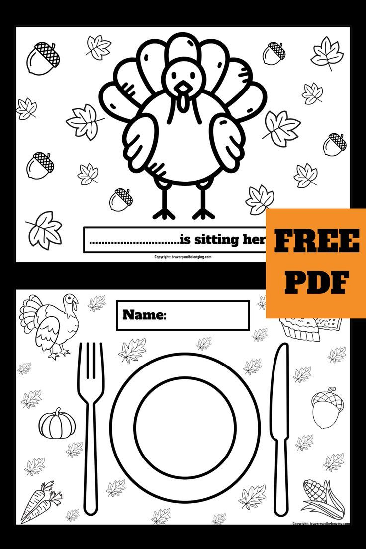 5 Free Thanksgiving Placemats Kids Will Love! in Free Thanksgiving Printables For Kids