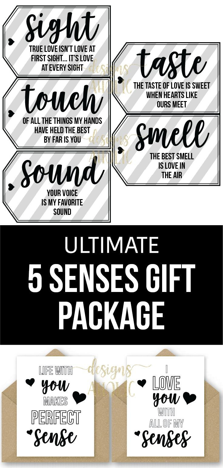 5 Senses Gift Tags & Cards - 5 Senses Gift Package Printables - 5 inside 5 Senses Gift Tags Printable Free