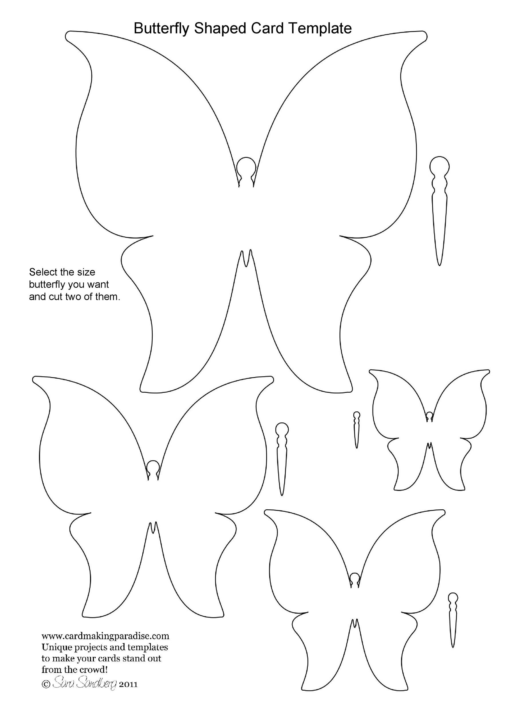 50 Printable & Cut Out Butterfly Templates 🦋 ᐅ Templatelab regarding Free Printable 3D Butterfly Template