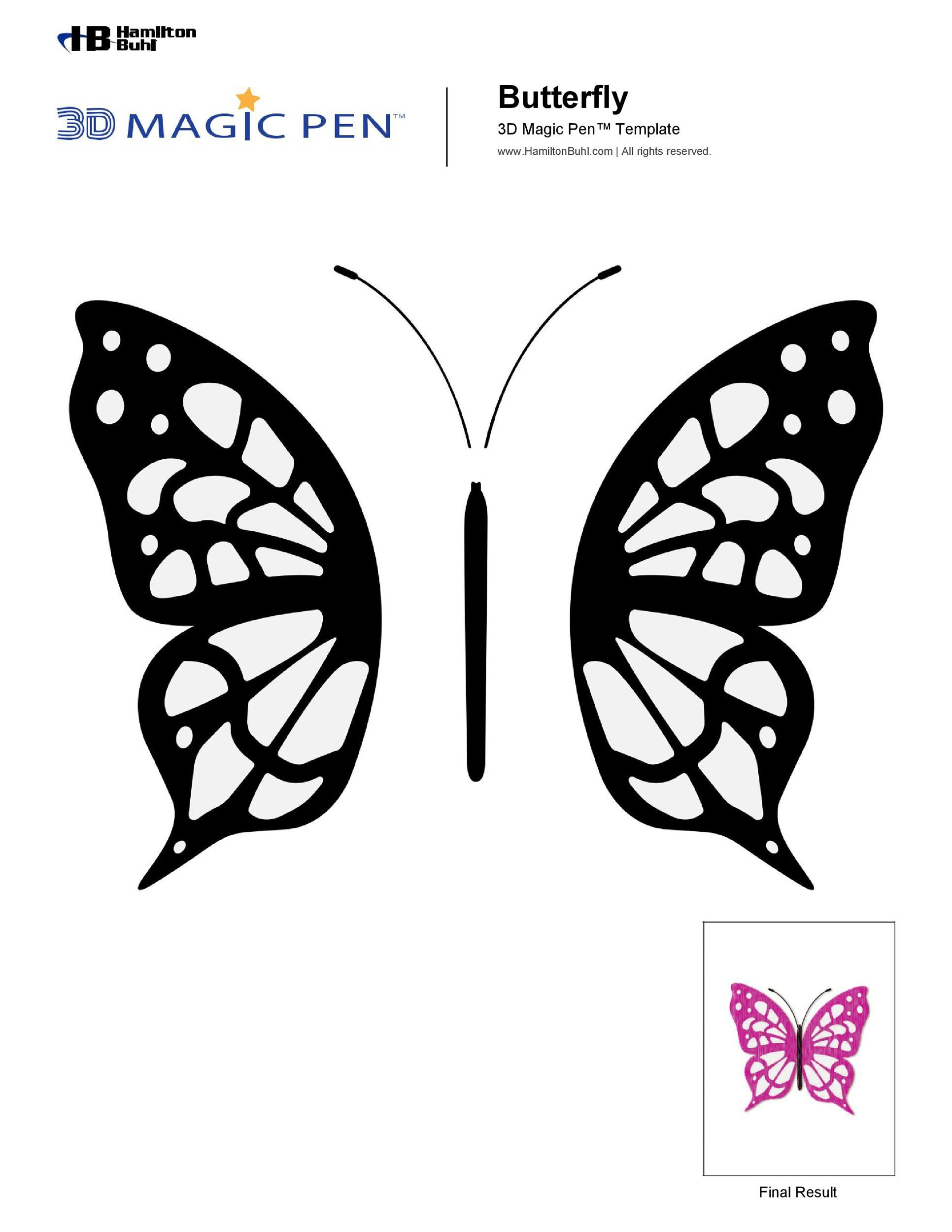 50 Printable & Cut Out Butterfly Templates 🦋 ᐅ Templatelab throughout Free Printable 3D Butterfly Template