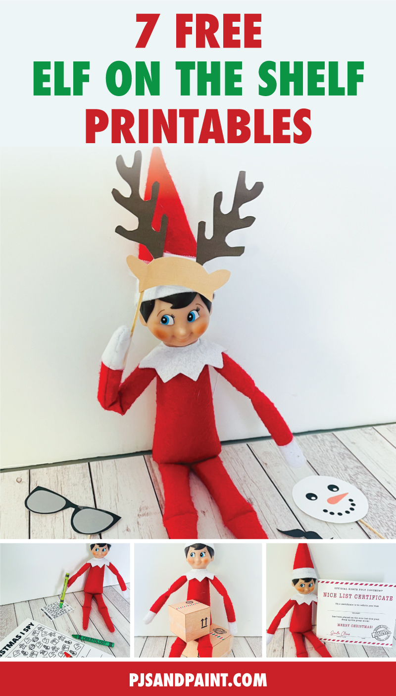 7 Days Of Free Printable Elf Props - Pjs And Paint for Free Printable Elf on the Shelf Props