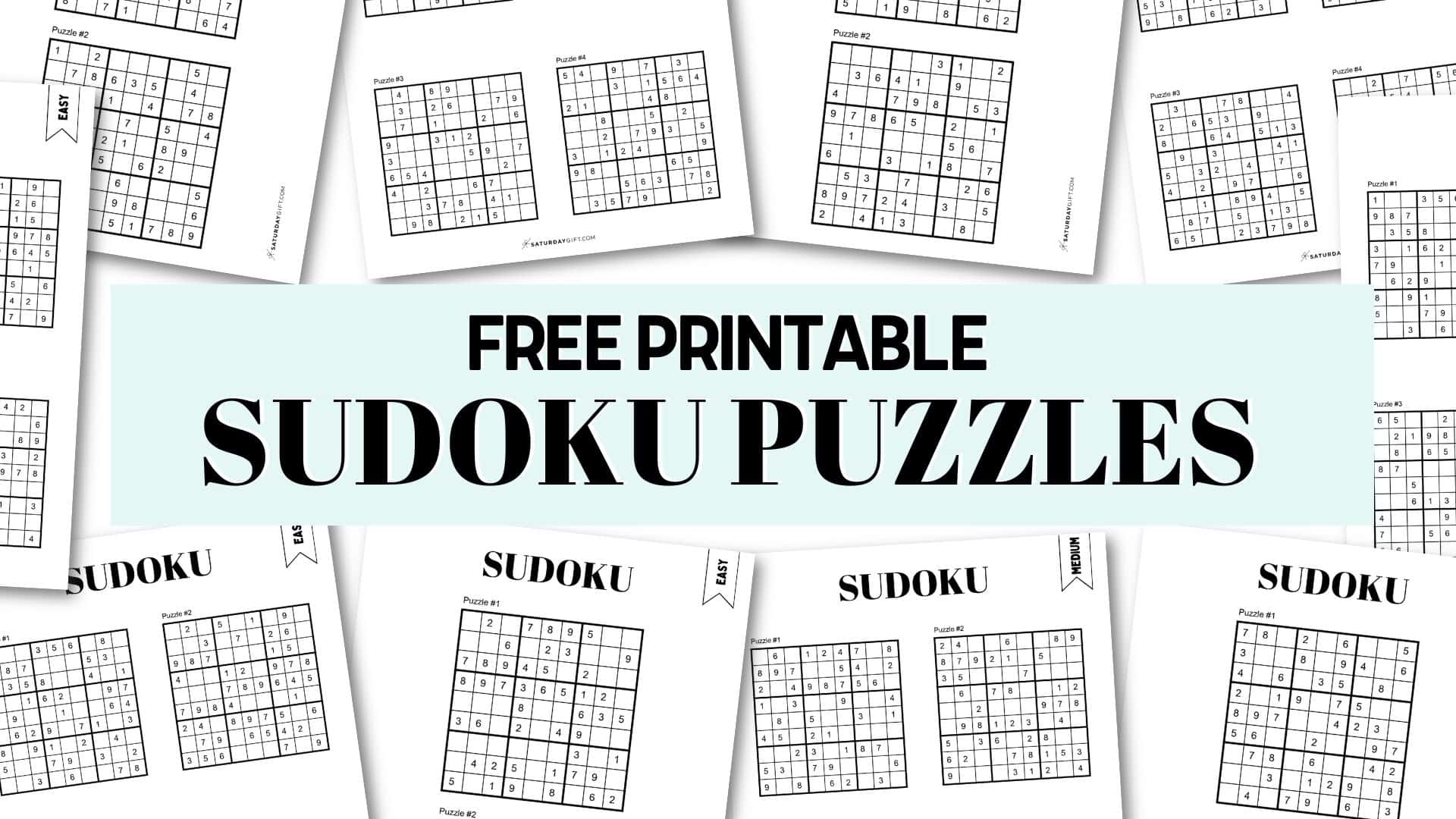 72 Free Printable Sudoku Puzzles | Saturdaygift intended for Sudoku Puzzles Printable with Answers