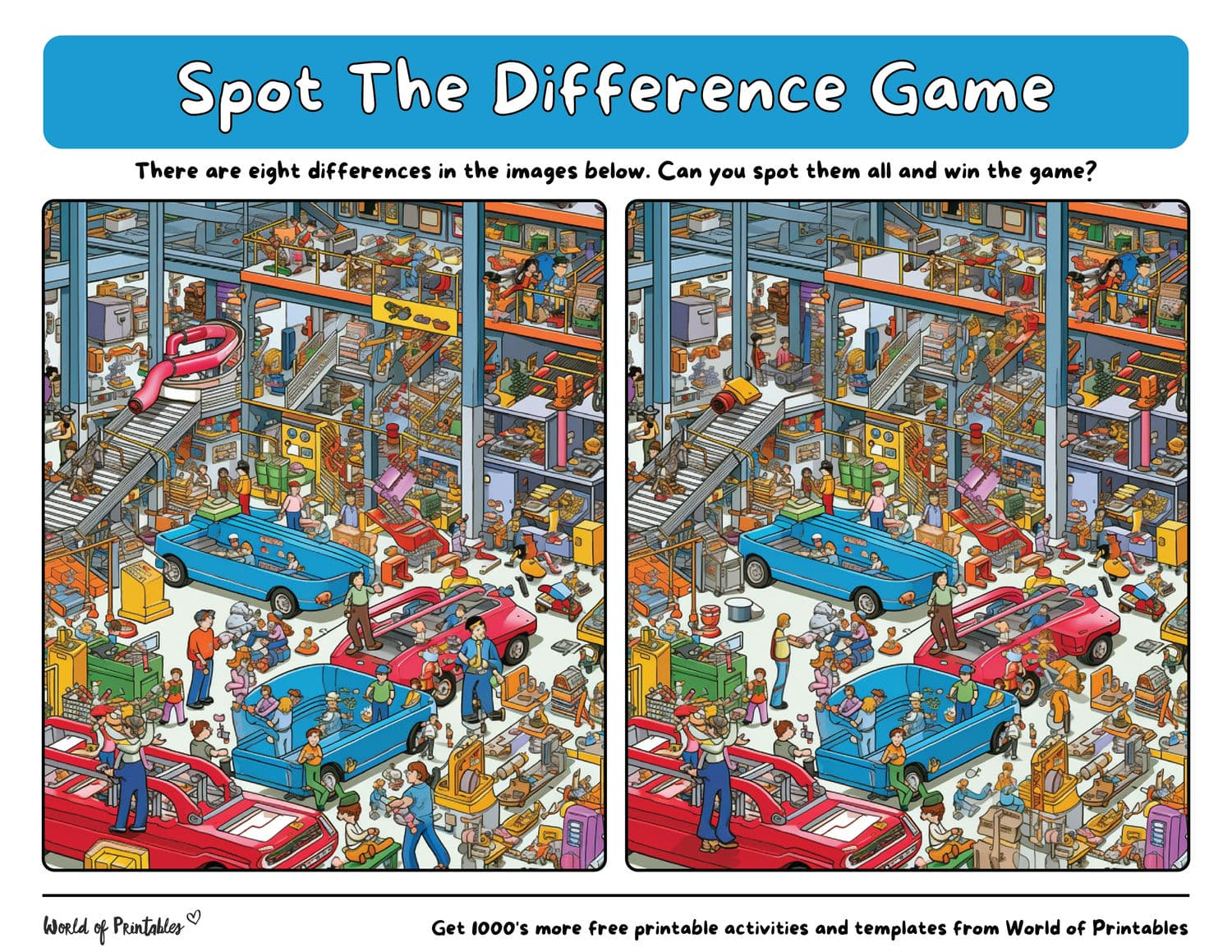 75 Difficult Spot The Difference Games - World Of Printables for Spot The Difference Adults Printable