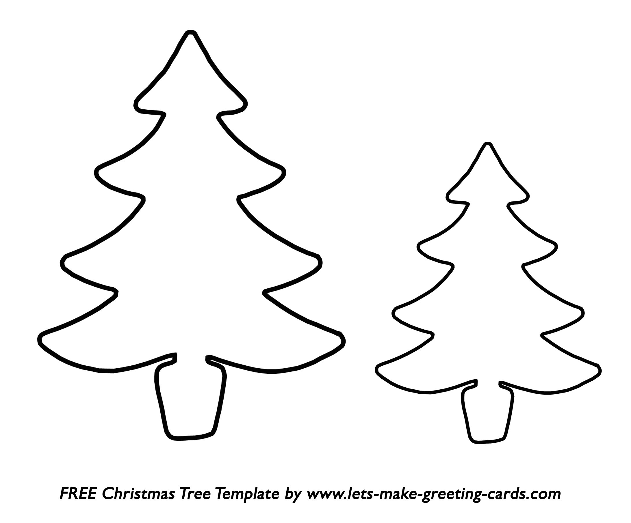 8 Free Christmas Tree Templates throughout Large Printable Christmas Tree Template Free
