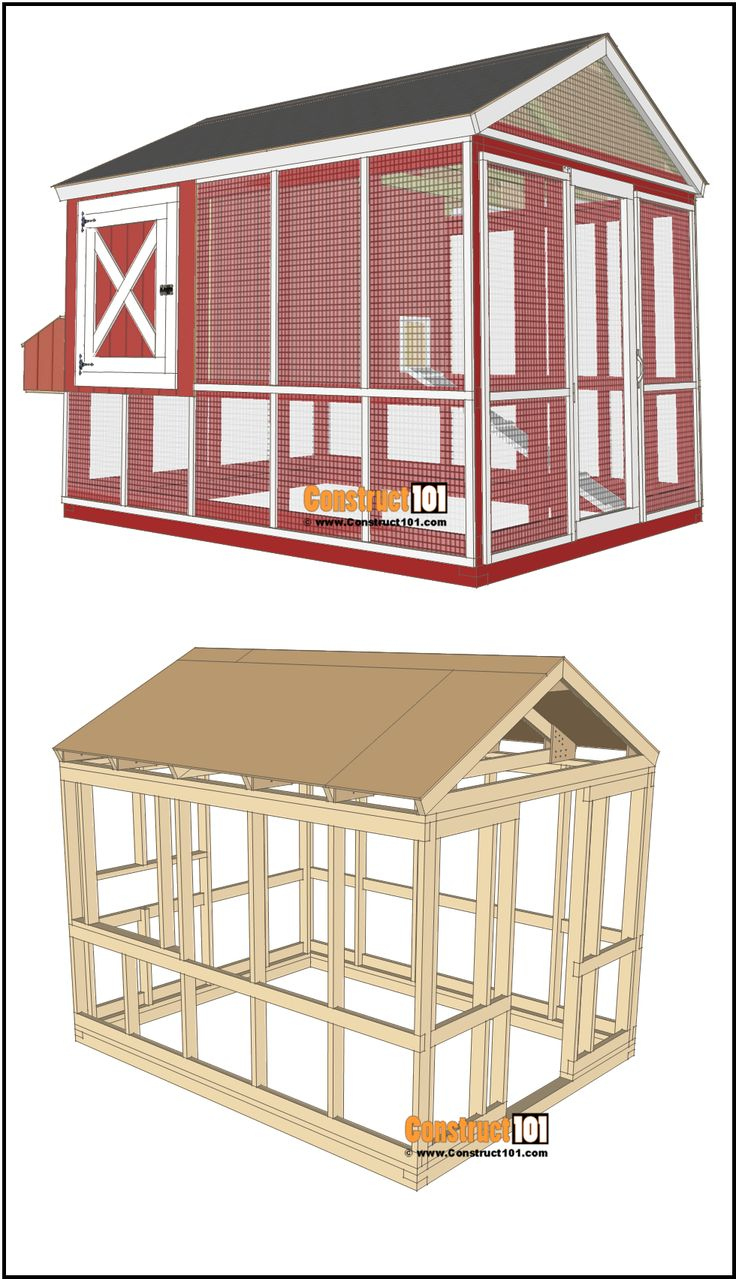 8X10 Chicken Coop Plans | Free Pdf inside Free Printable Blueprint Chicken Coop Plans