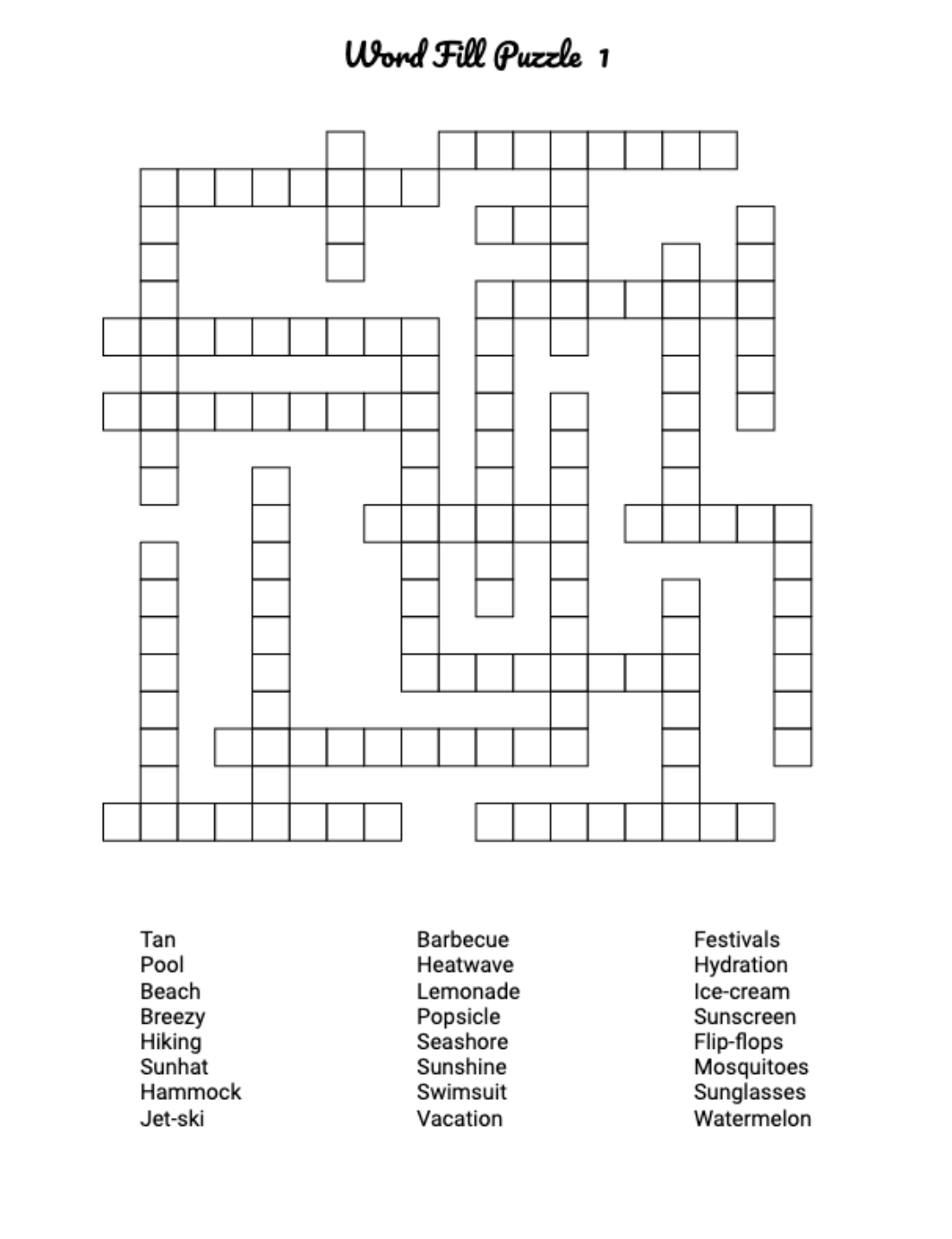 A Book Creator: Word And Number Fill Puzzle Creator Tool inside Fill in the Word Puzzles Printable