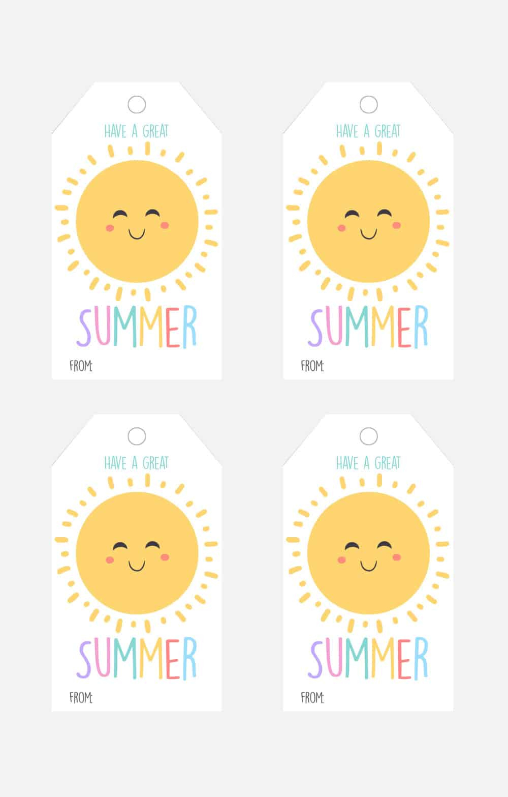 Adorable Have A Great Summer Free Printable Tags inside Have A Great Summer Tags Free Printable
