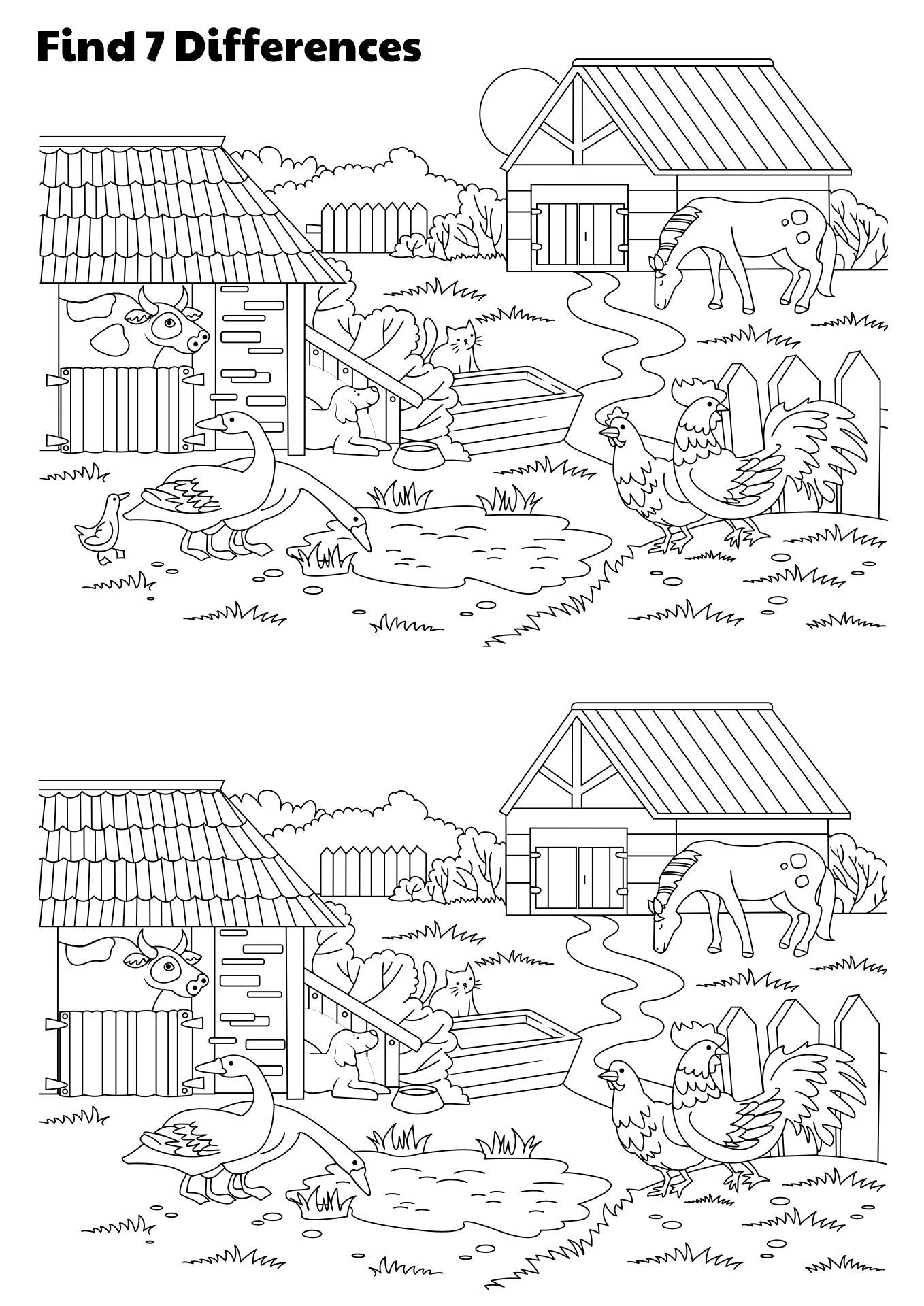 Adult Find The Difference - 10 Free Pdf Printables | Printablee pertaining to Spot The Difference Adults Printable