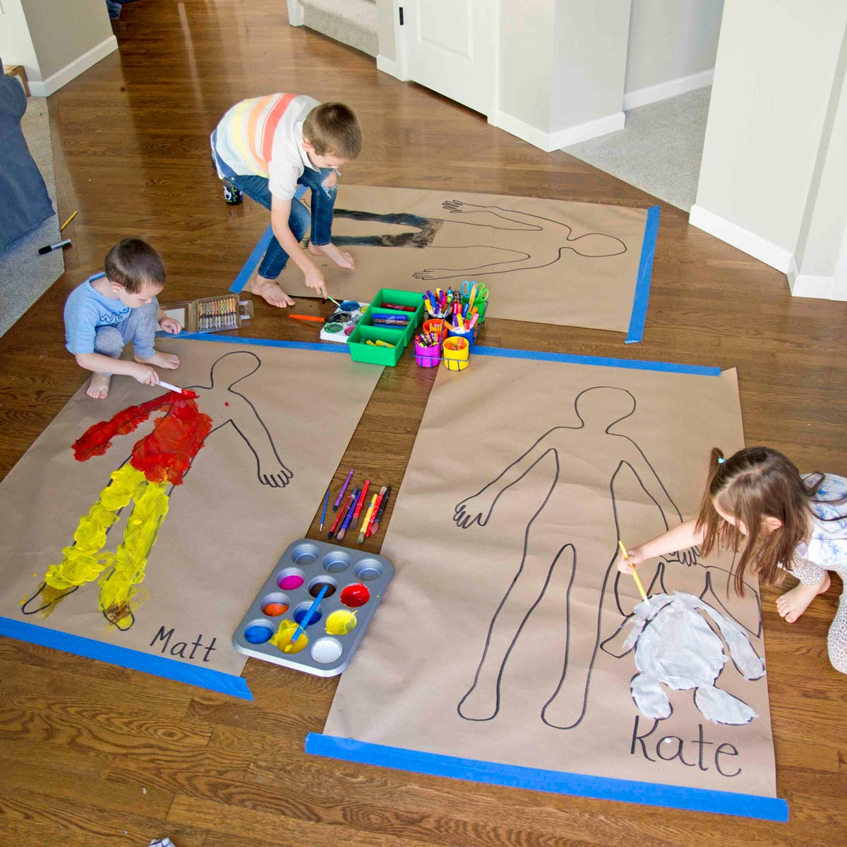 All About Me" Body Art Activity - Busy Toddler with Printable Body Parts Art And Craft For Preschool