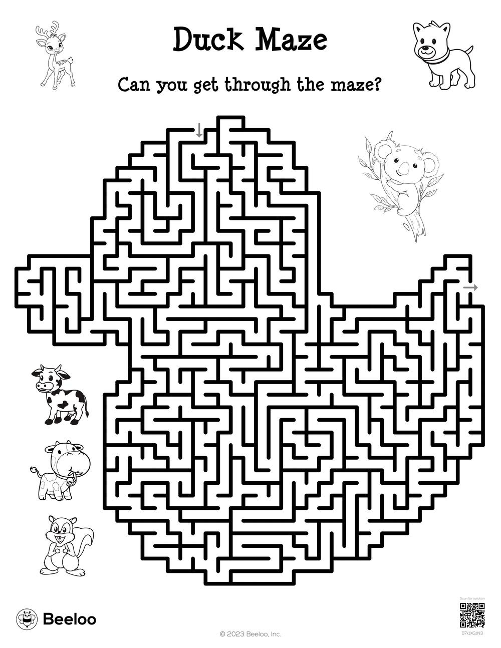Animal-Themed Mazes • Beeloo Printable Crafts And Activities For Kids intended for Printable Mazes For 7 Year Olds