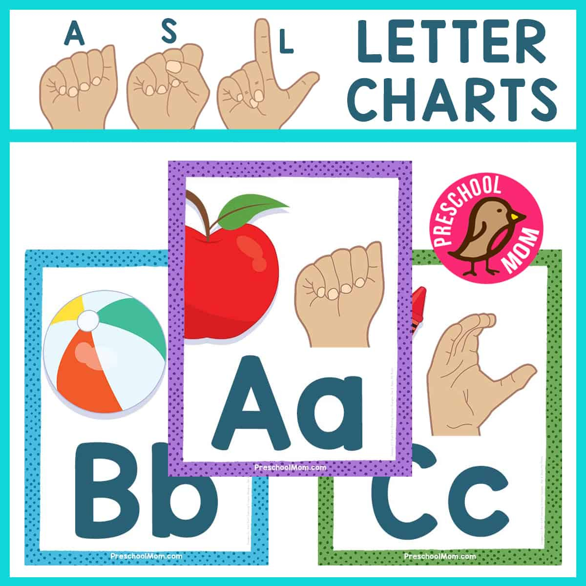 Asl Alphabet Charts - Preschool Mom with Basic Sign Language Asl Flash Cards Free Printable