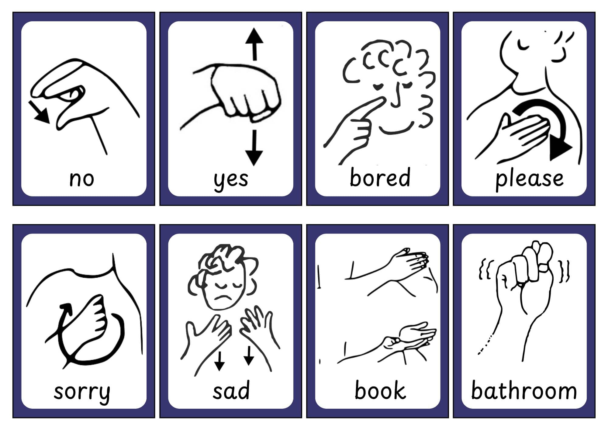 Asl Sign Language Flashcards - Free Printables - Teach Prints pertaining to Basic Sign Language Asl Flash Cards Free Printable