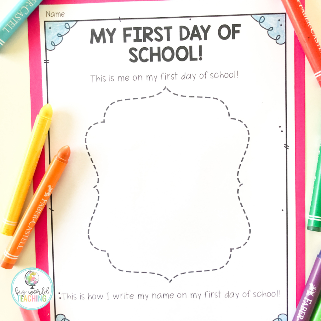 Back To School - 5 Printables For The First Week Of School - Big in My First Day Of School Printable