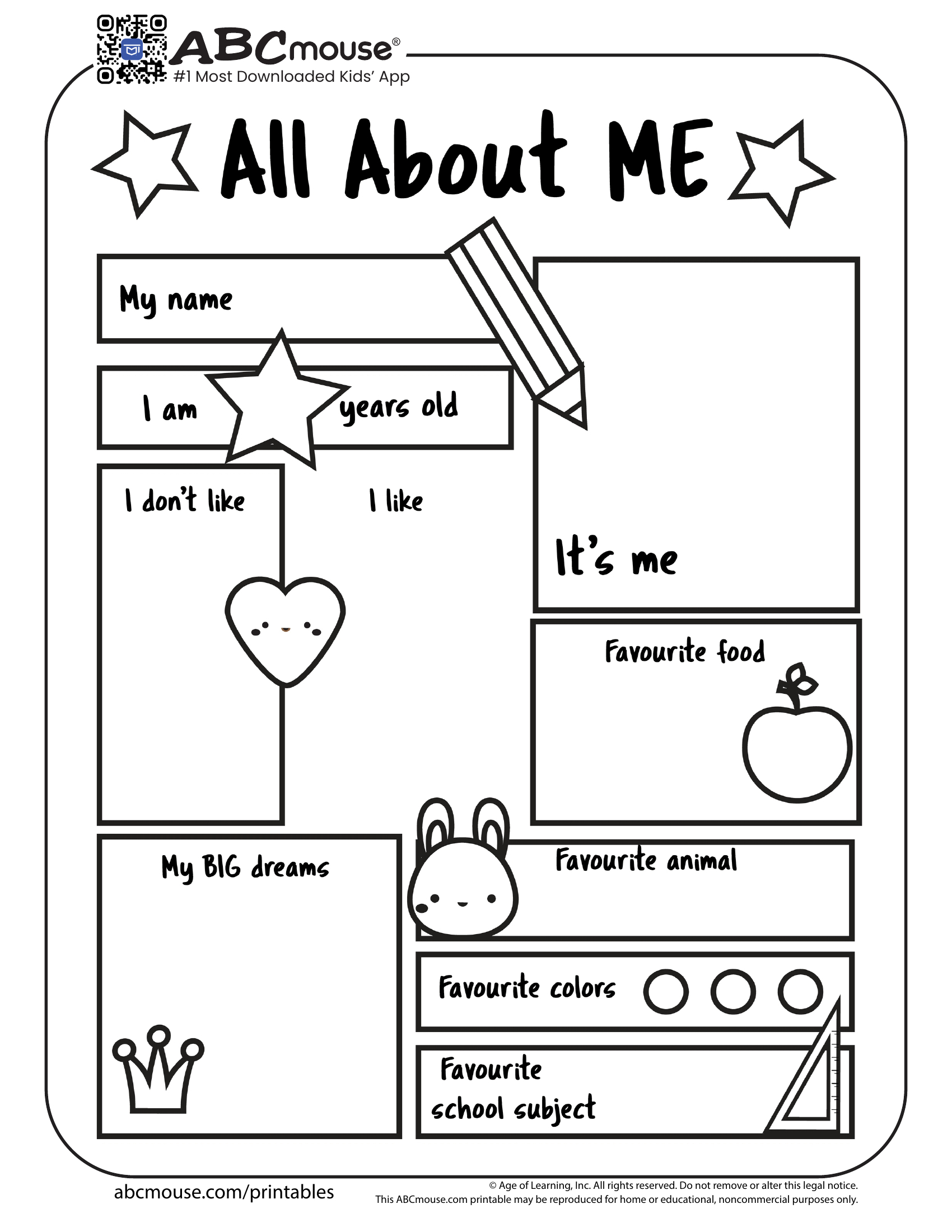 Back To School Worksheets For Kids | Abcmouse within Back to School Free Printables