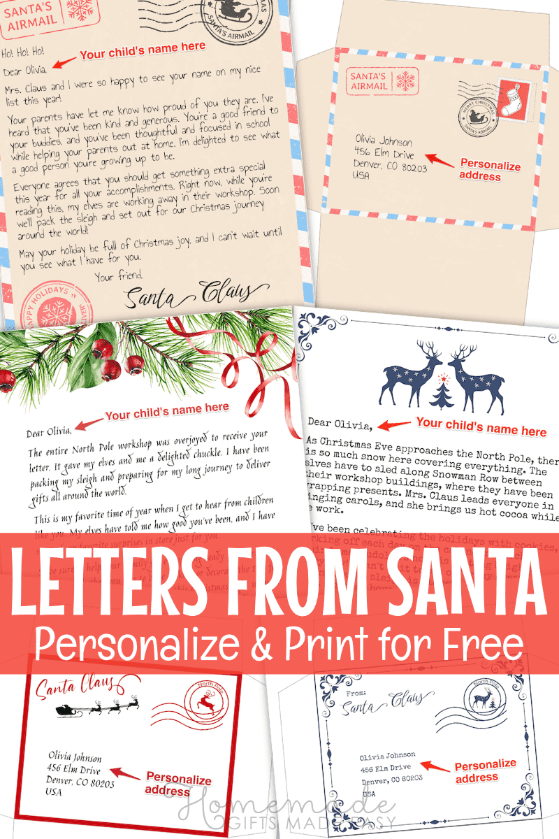 Best Free Printable Letter From Santa Templates within Personalised Letter From Santa Free Printable