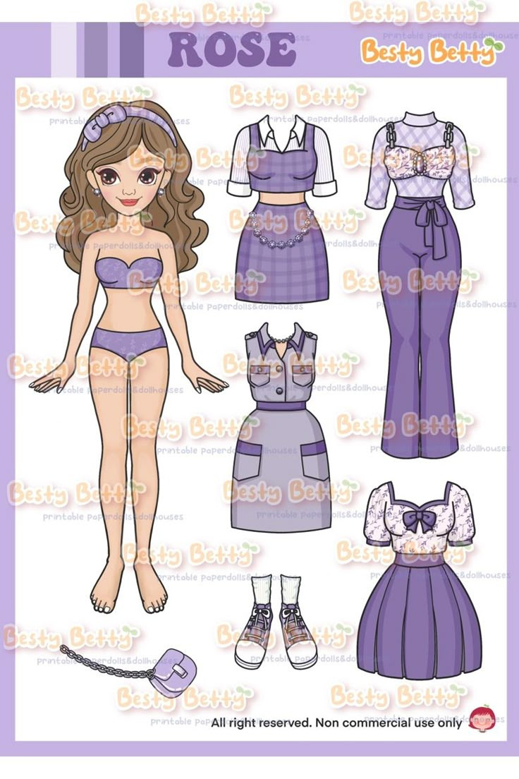 Bestybetty Doll Rose inside Paper Dolls Clothes Printable Free