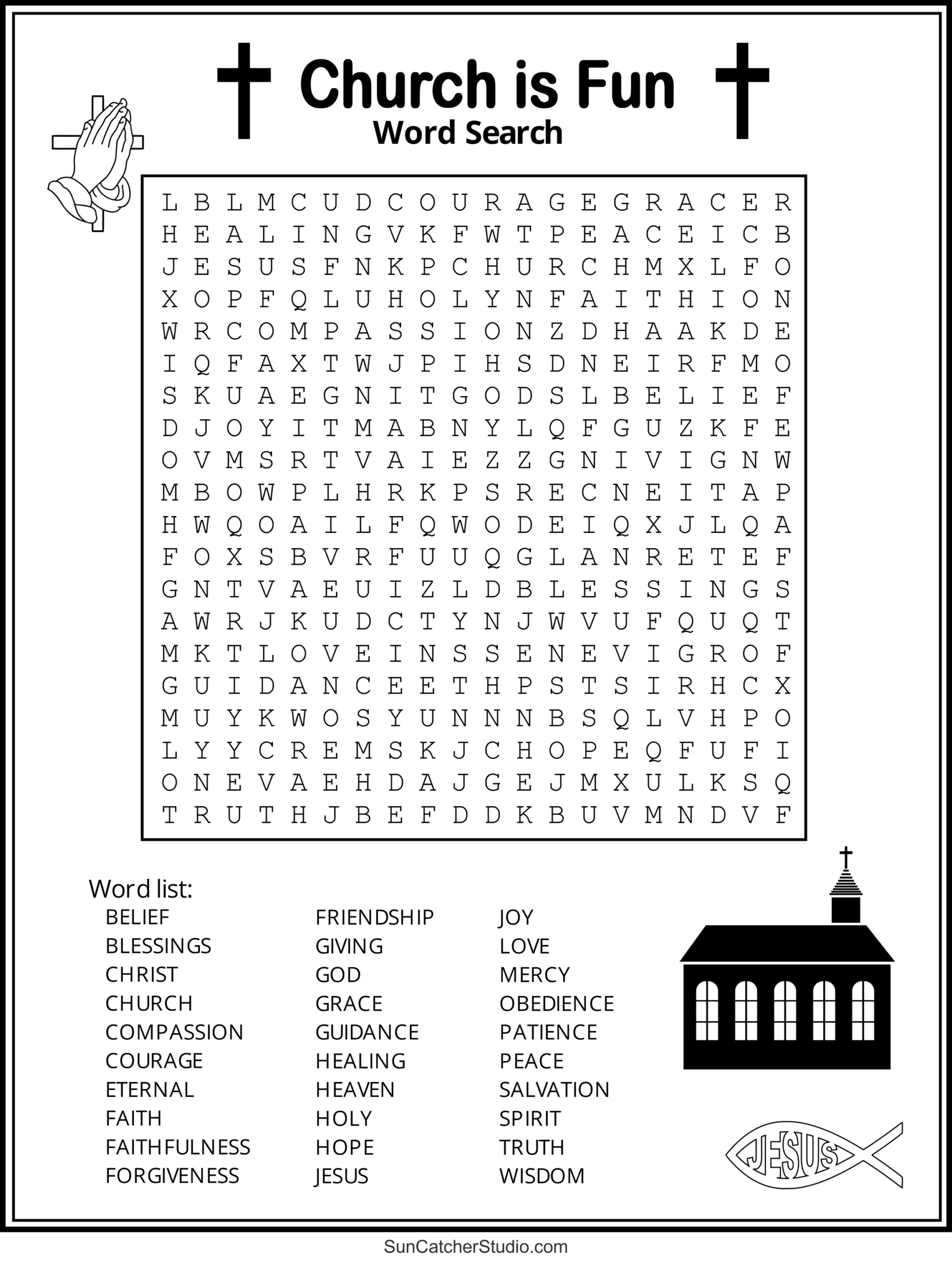 Bible Word Search (Free Printable Christian Puzzles) – Free intended for Free Printable Bible Word Search Puzzles For Adults