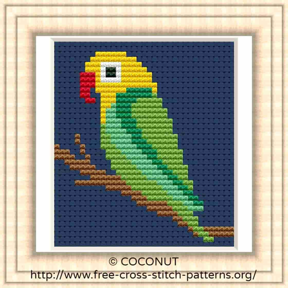 Bird (19) , Free And Easy Printable Cross Stitch Pattern regarding Beginner Cross Stitch Patterns Free Printable