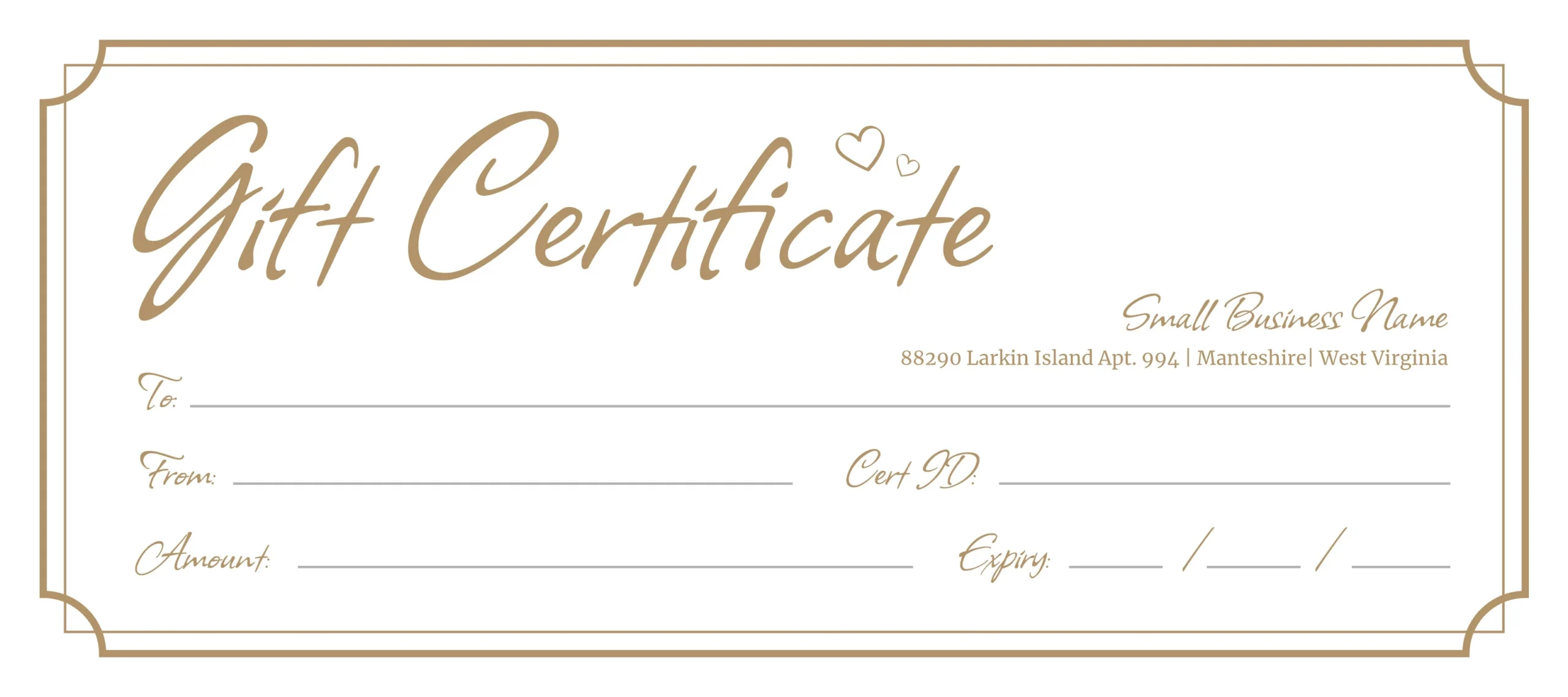 Blank Gift Certificate Free Google Docs Template - Gdoc.io intended for Free Printable Gift Certificate Template