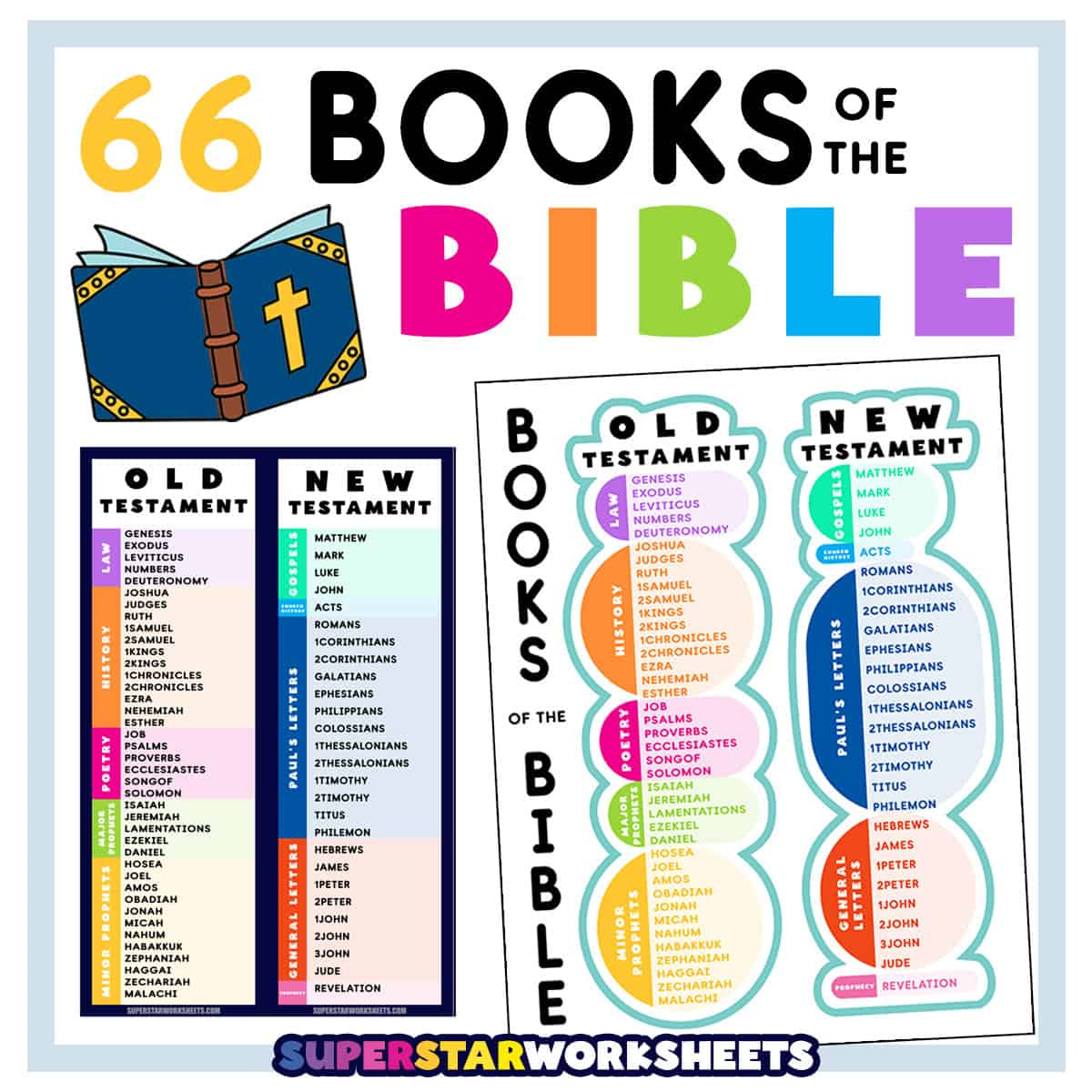 Books Of The Bible List - Superstar Worksheets within Books Of Bible List Printable