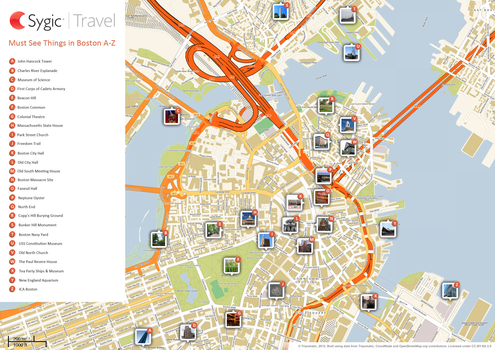 Boston Printable Tourist Map | Tripomatic with regard to Printable Map of Boston Ma