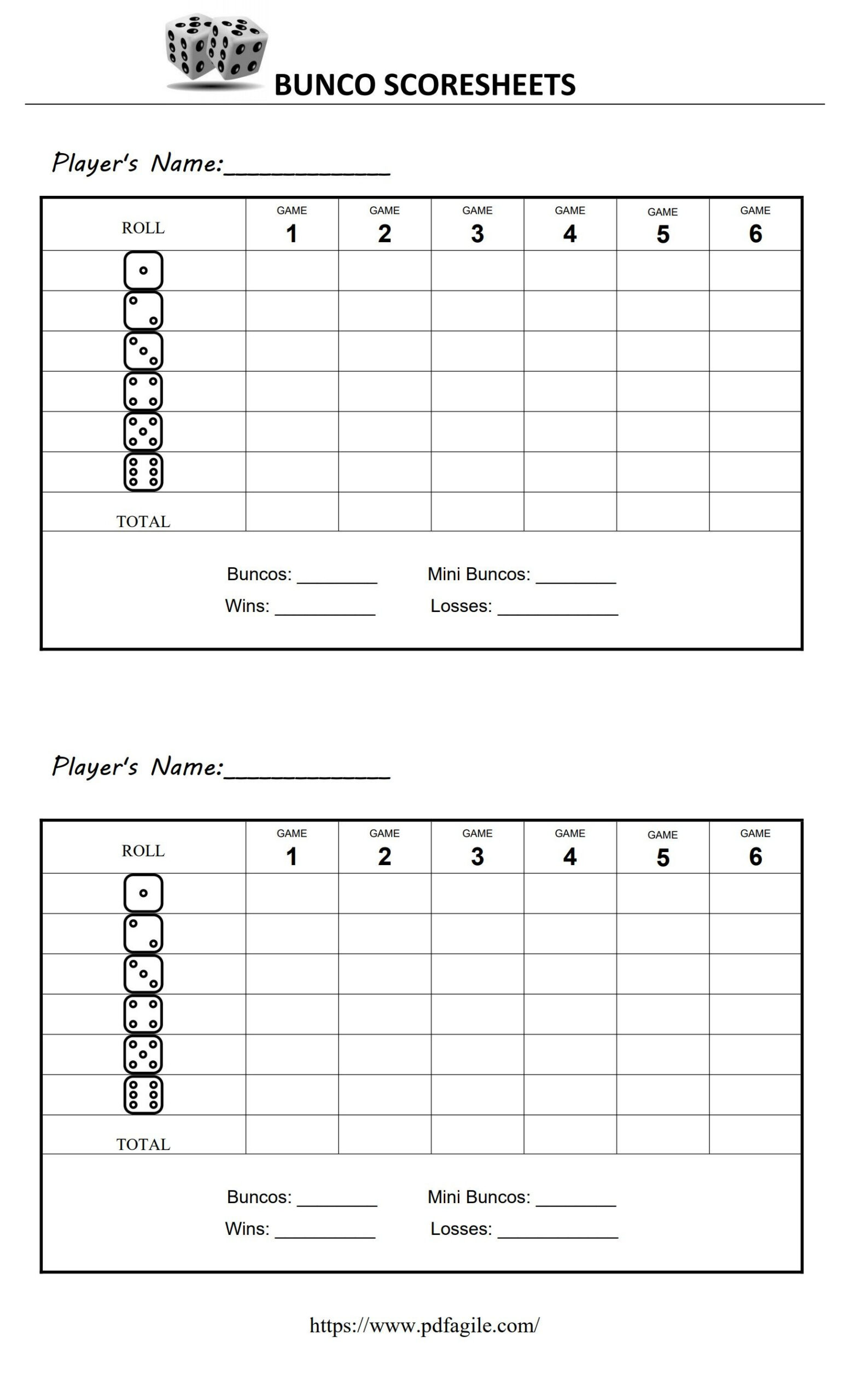 Bunco Scoresheet Template | Pdf Agile with Free Printable Bunco Score Sheets Free Download