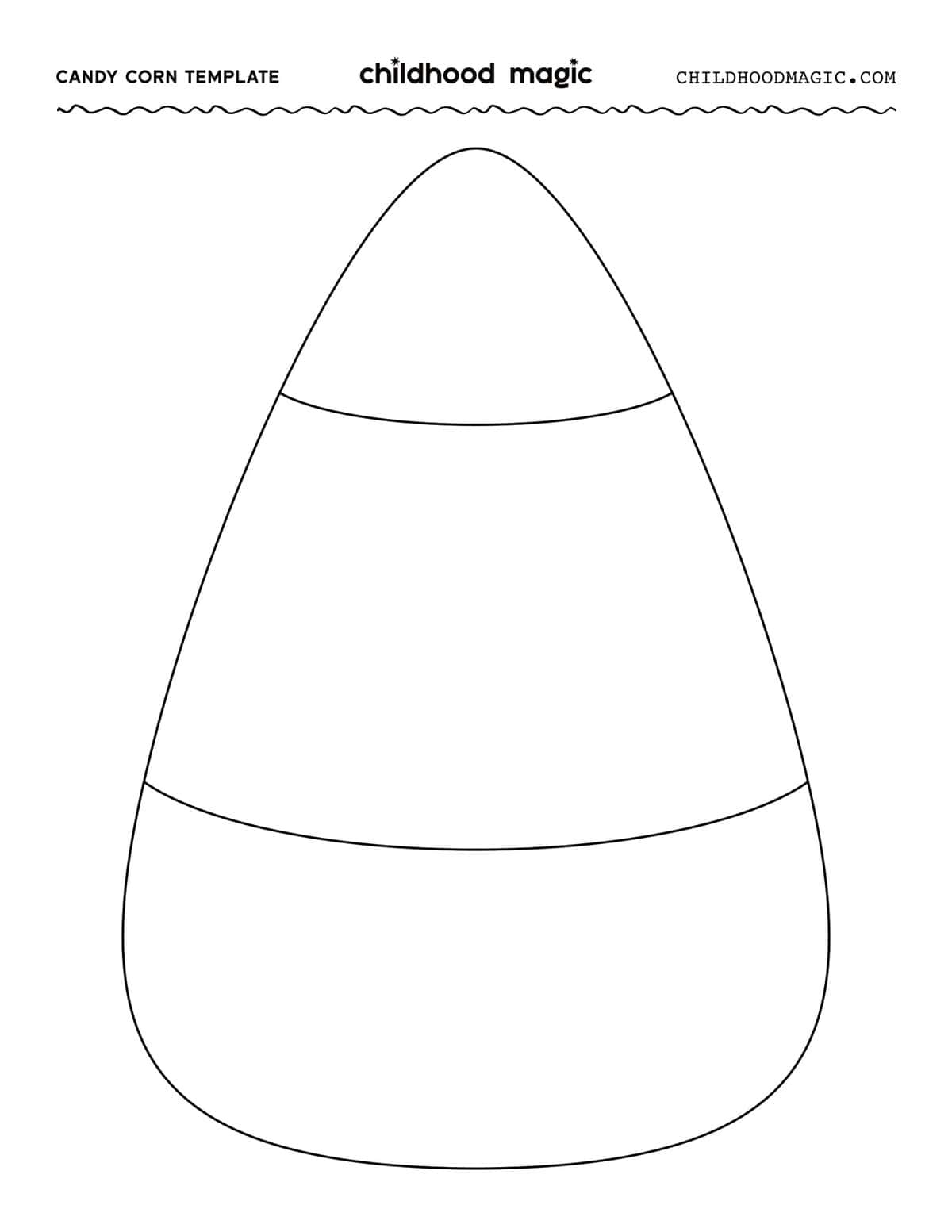 Candy Corn Template- Free Printable - Childhood Magic for Free Printable Candy Corn Template