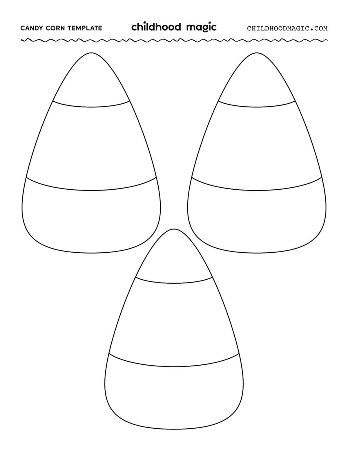 Candy Corn Template- Free Printable - Childhood Magic with Free Printable Candy Corn Template